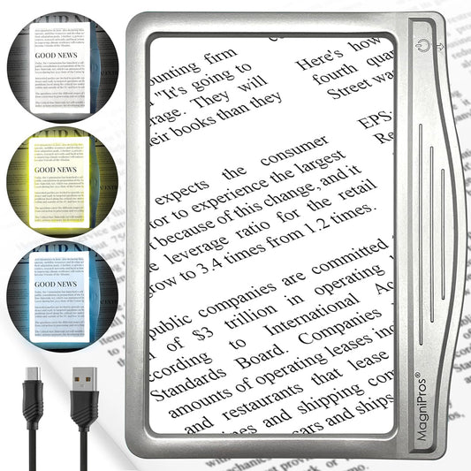 5X Large Page Magnifier with Light